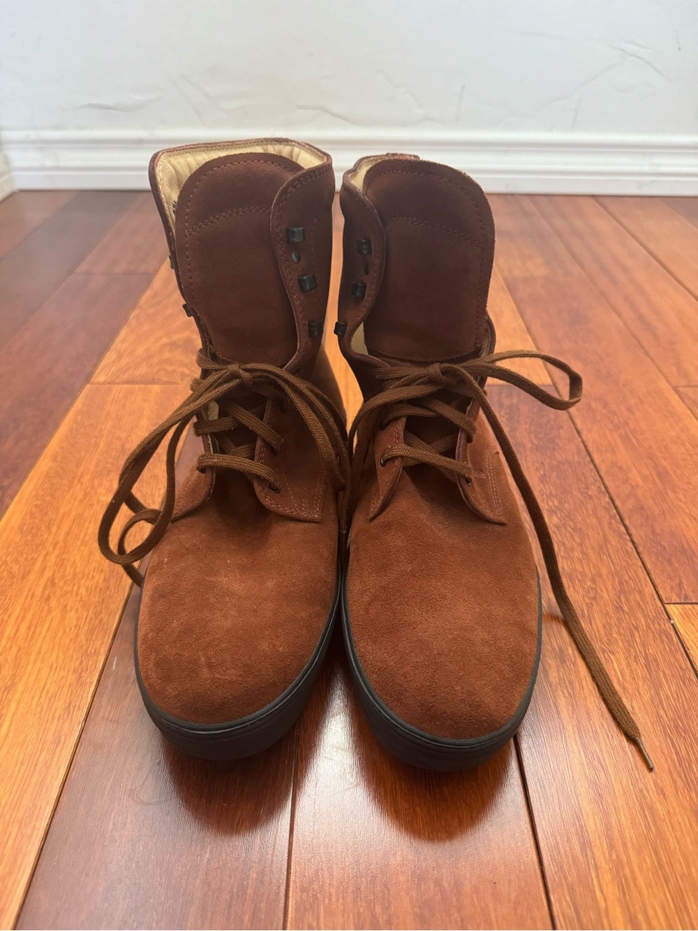 Tod's Brown Suede Lace-Up Women's Boots